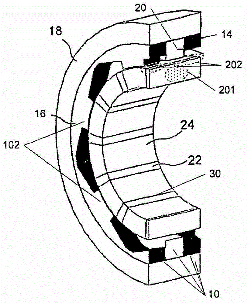 Rotor for modulated pole machine