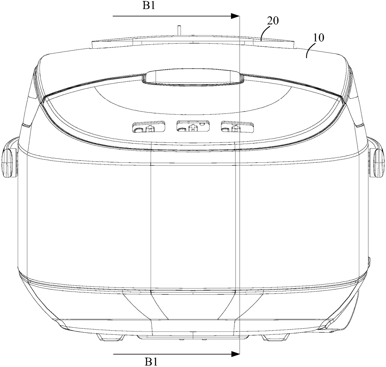 Cooker cover of electric cooker and electric cooker