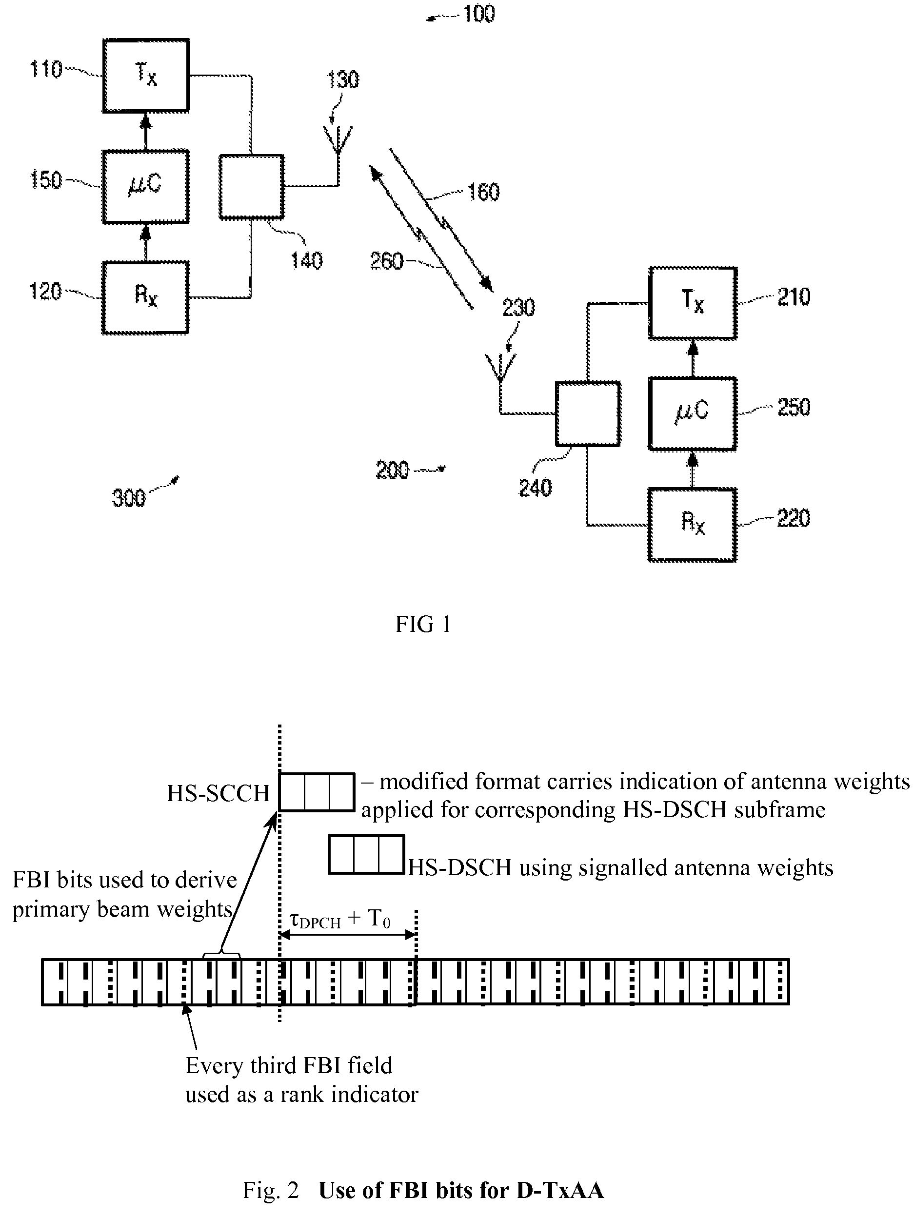 Methods for transmitting data in a mobile system and radio stations therefor