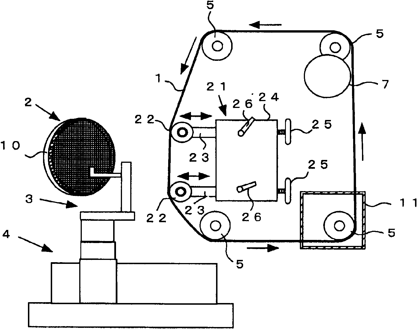 Grinding device of parting line of resin molding and grinding method