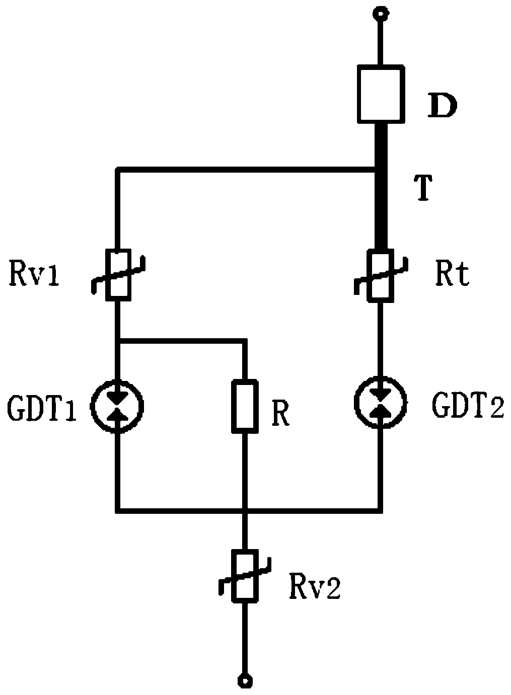 Method for distributing working voltage proportion of voltage dependent resistor and discharge tube series circuit