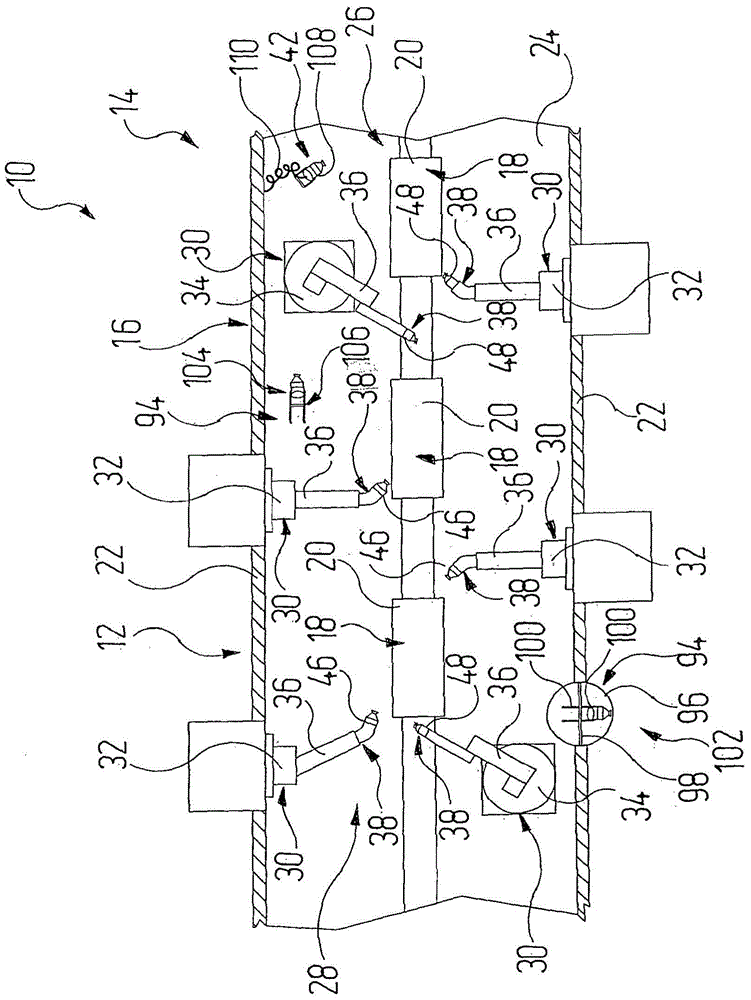 Application robot having a connection unit for different applicators