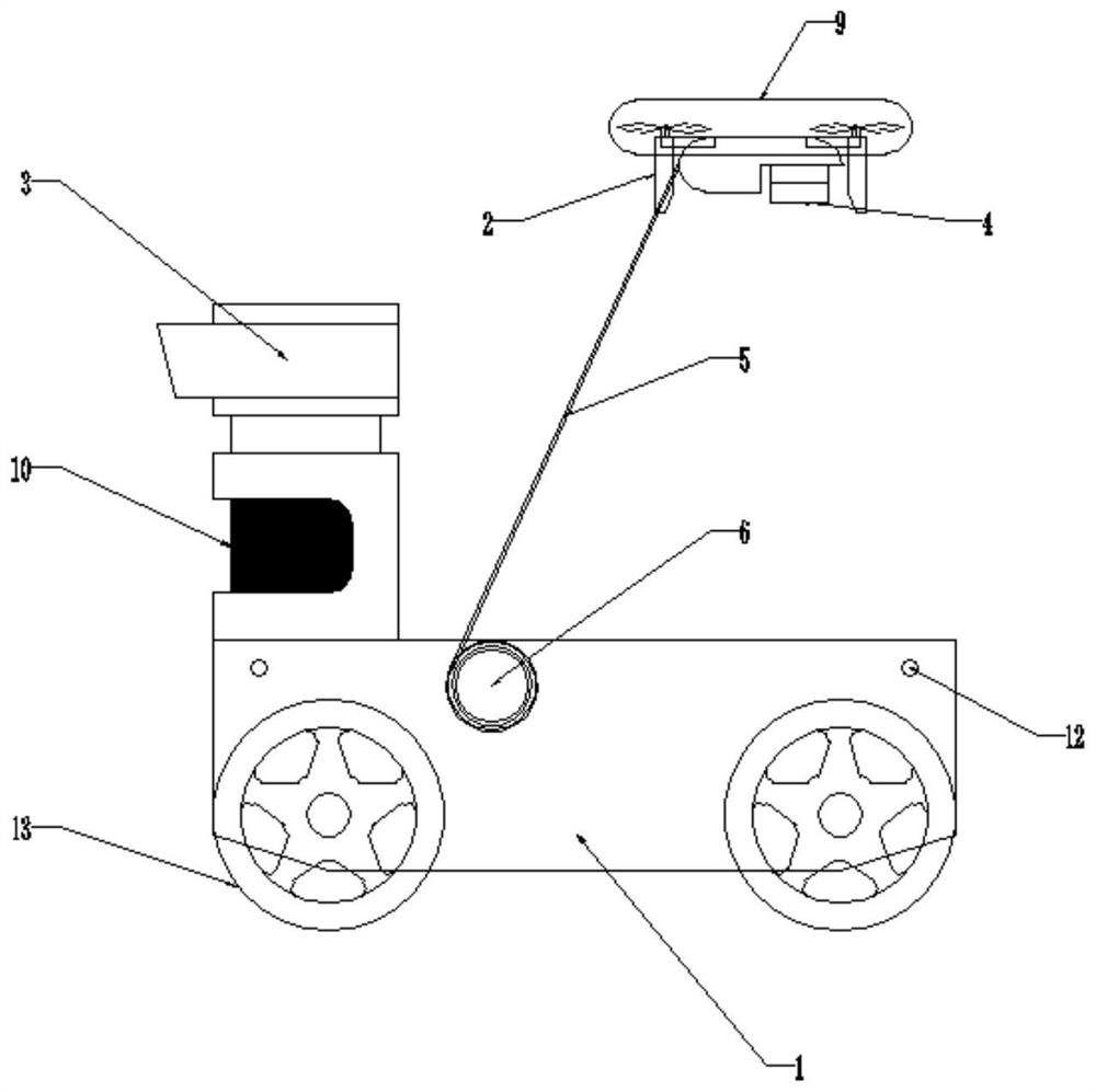 Transformer substation inspection robot carrying unmanned aerial vehicle and inspection method