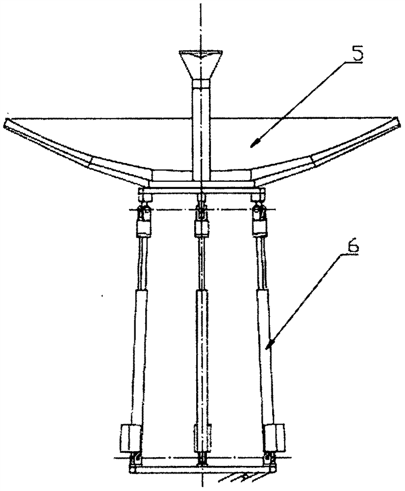 Antenna structure system based on 3-RPRRR two-to-one moving type parallel mechanism