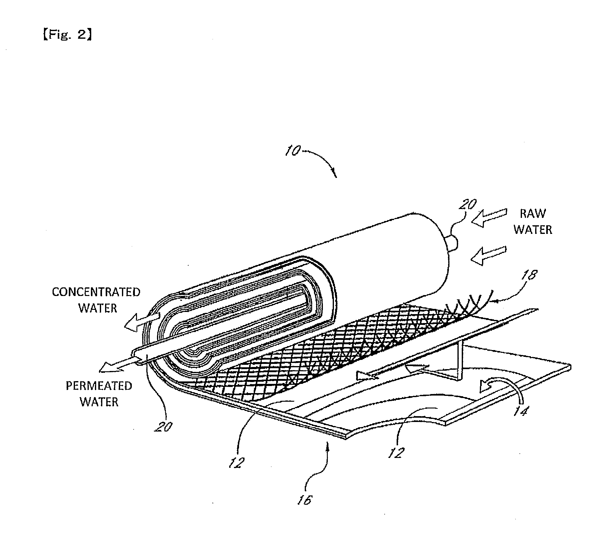 Spiral type membrane element and spiral type membrane filtering device having the membrane element, and membrane filtering device managing system and membrane filtering device managing method using the device