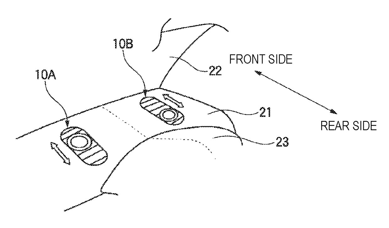 Vehicle light emitting display device and vehicle display system