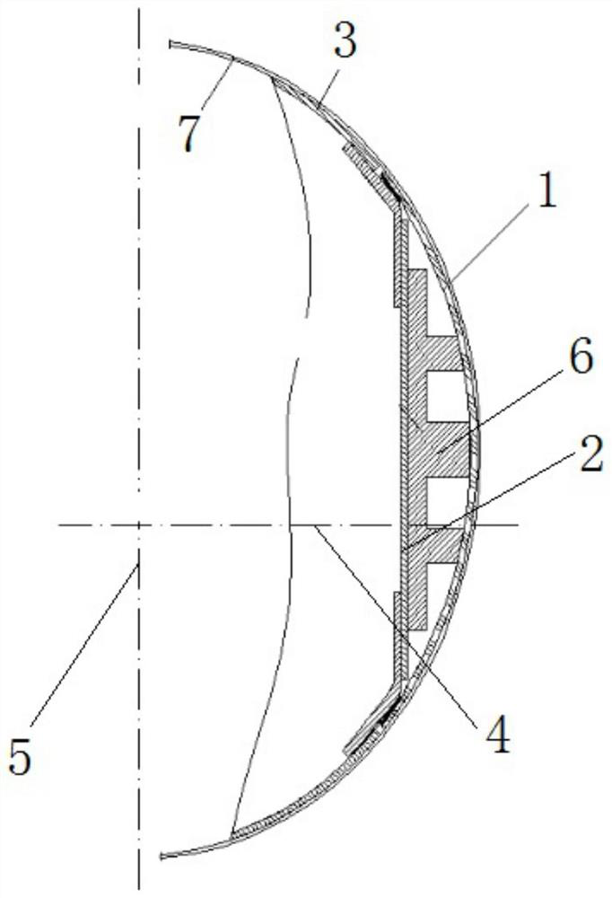 An installation method of an embedded conformal radome