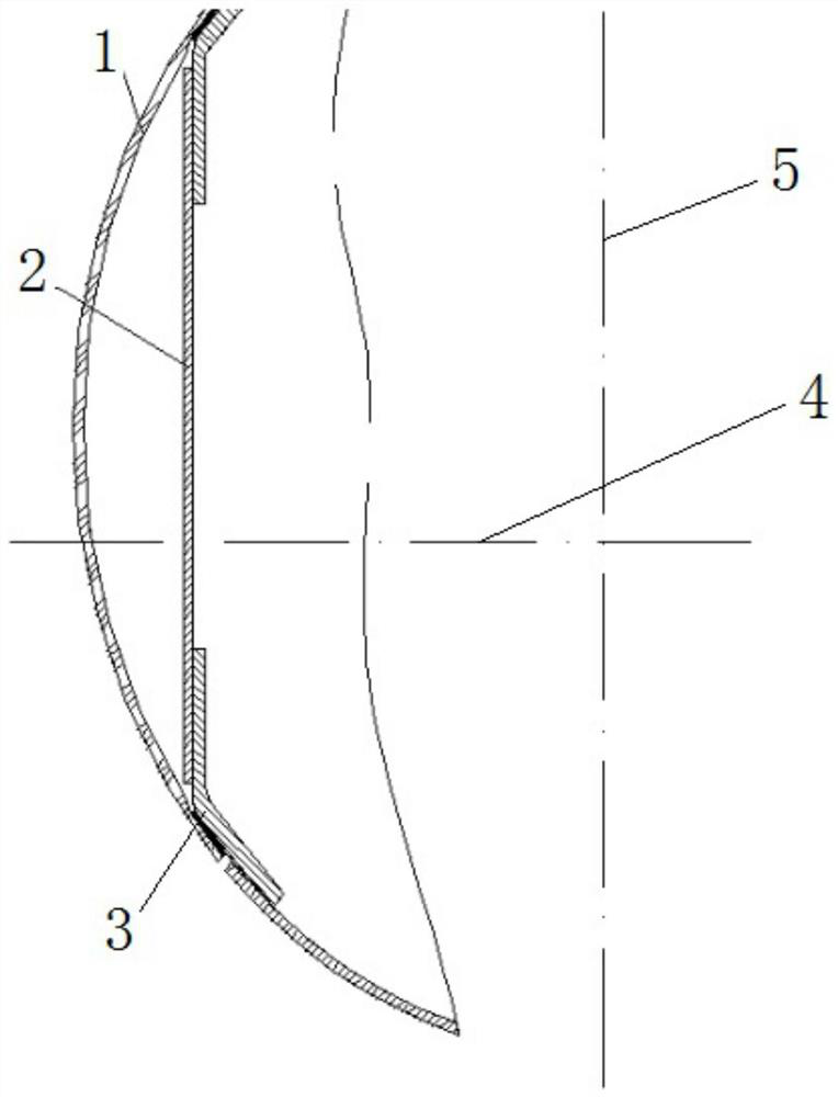 An installation method of an embedded conformal radome