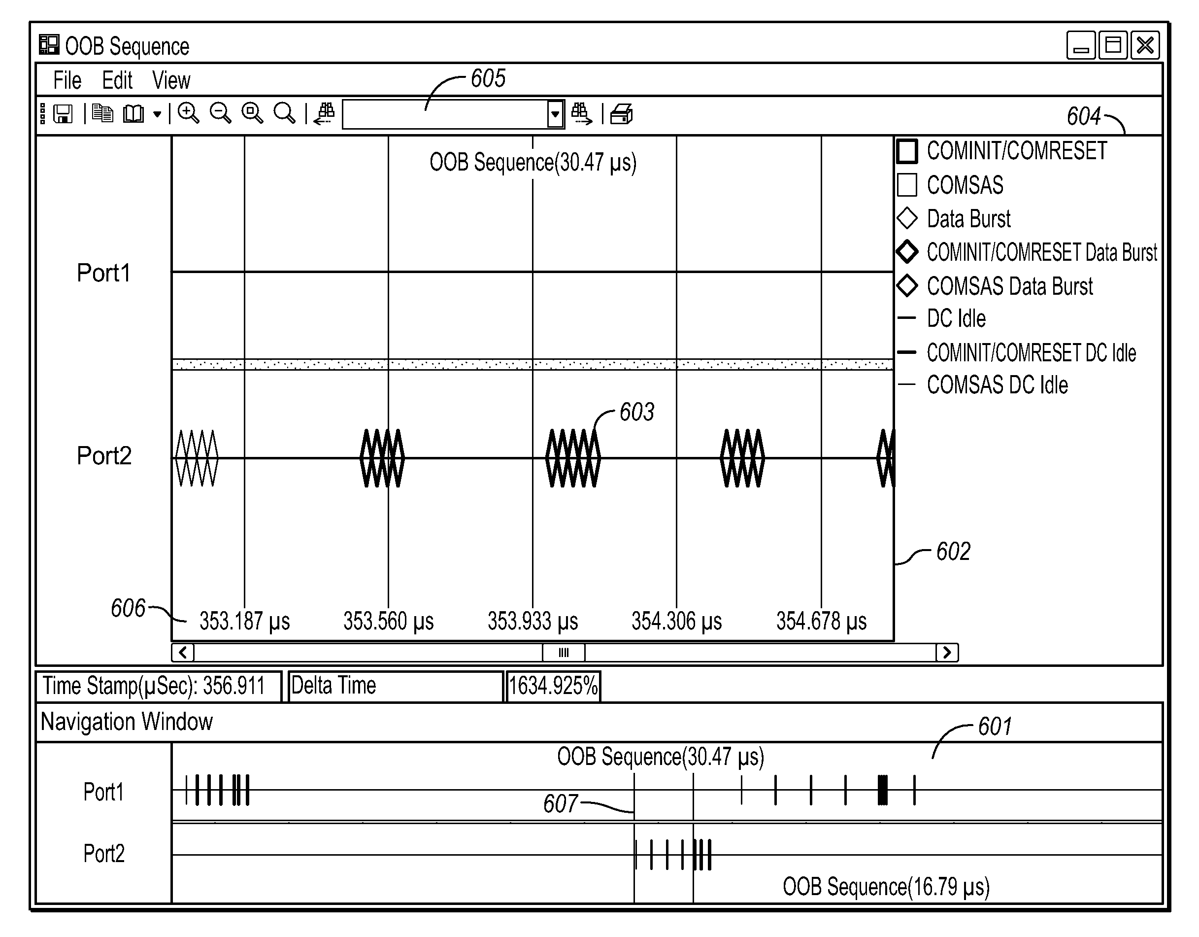 Show oob and speed negotiation data graphically in a network diagnostic component