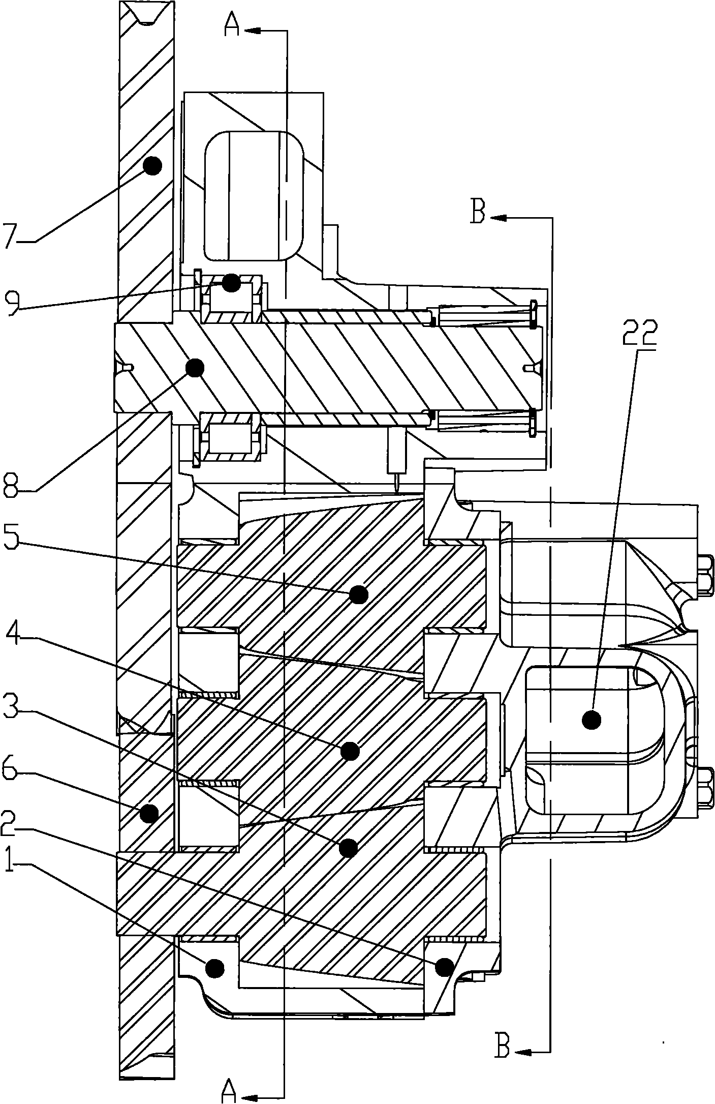 Three-helical gear oil pump