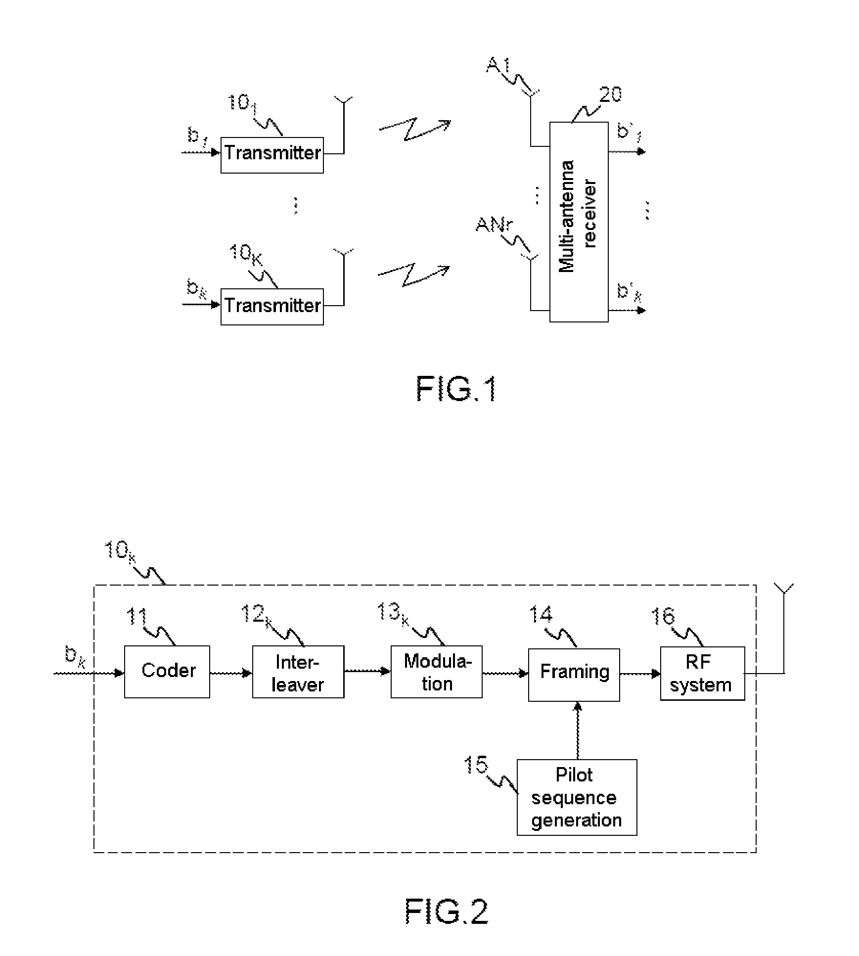 Method of widely linear turbo-equalization in a multi-user context and for a multi-channel multi-antenna receiver