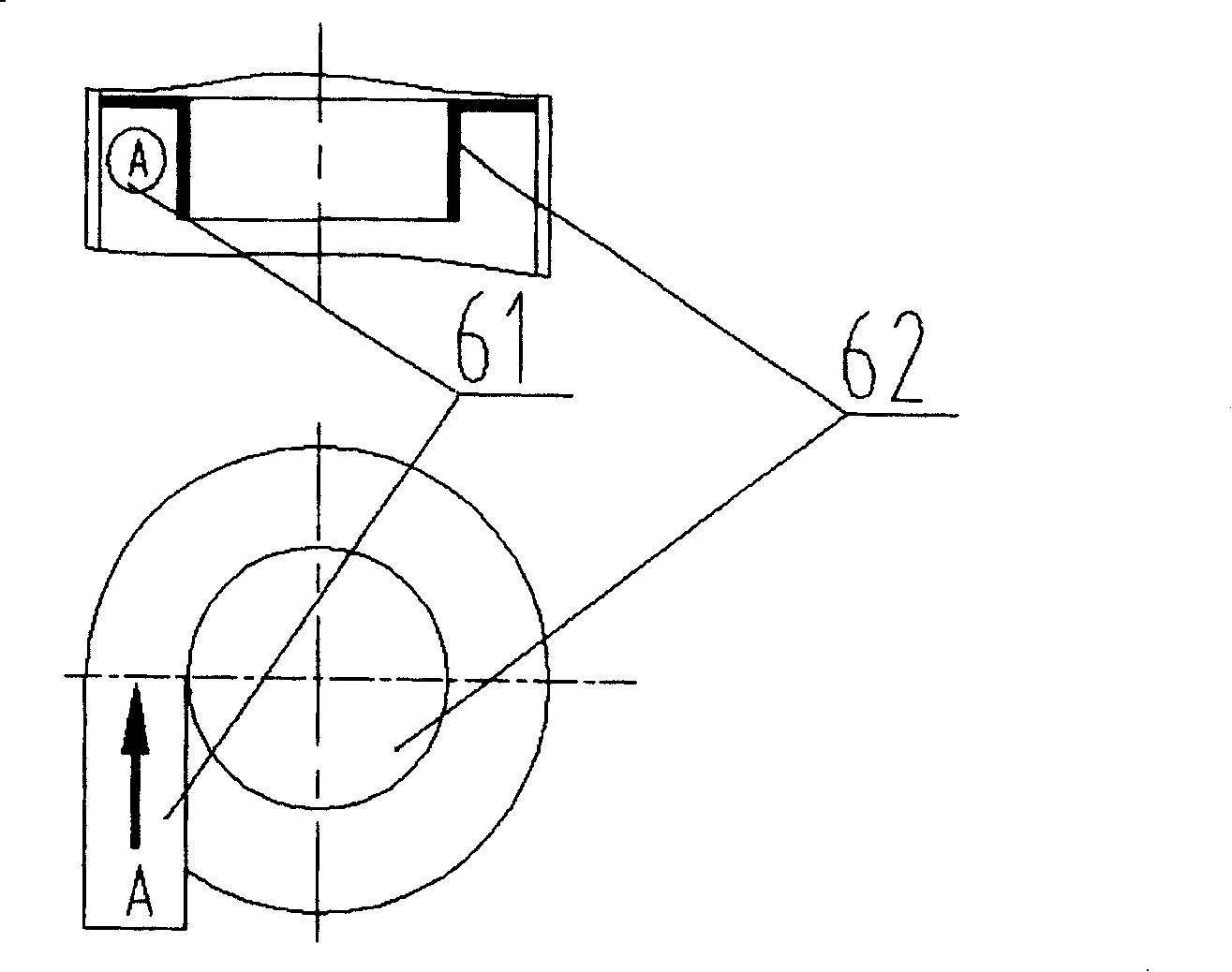 Automatic metering device for oil, water and gas three-phase flow