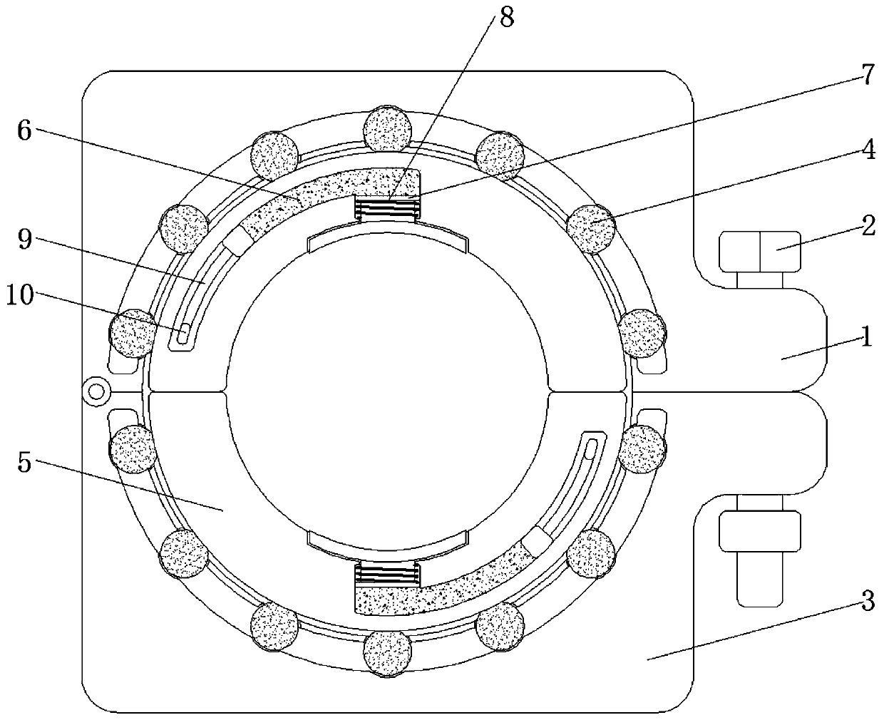 Adjustable and low-wear cable fixing device for electrical engineering