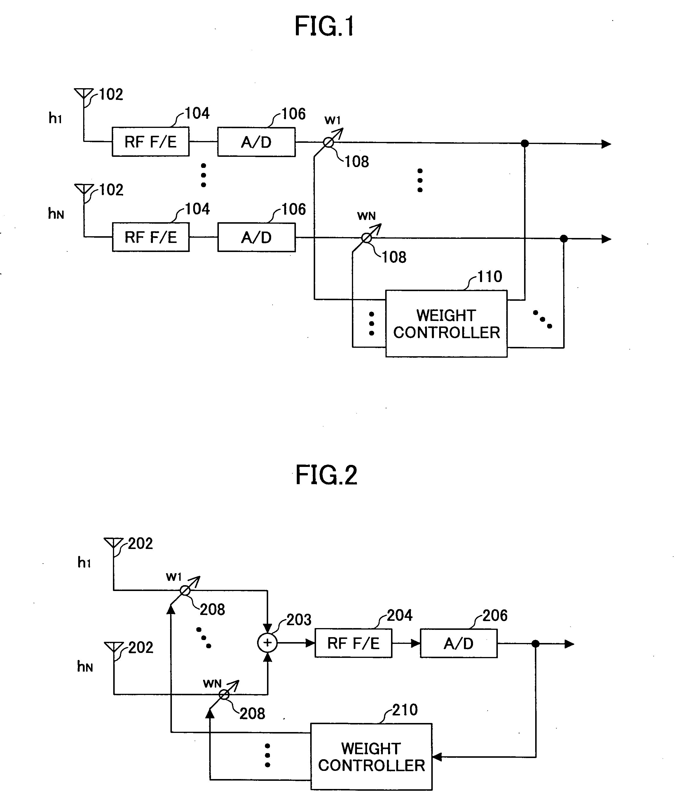 Array antenna system and weighting control technique used in array antenna system