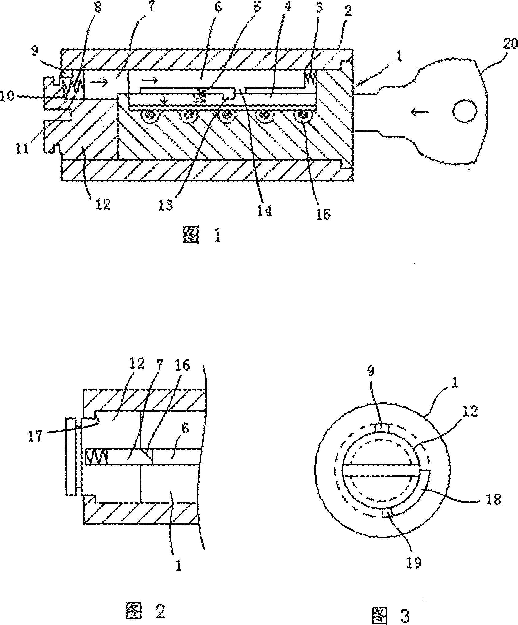 Lock head with lock pin capable of idling