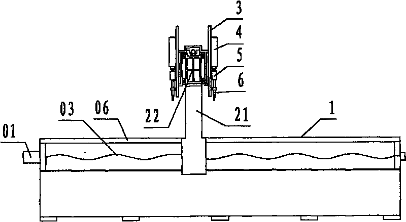 Portal frame movable type horizontal coordinate numerical control ultrasonic welding machine