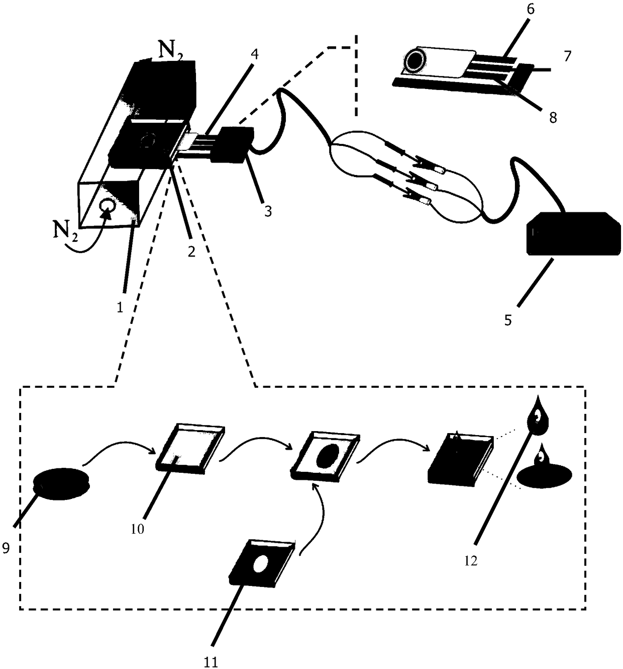 Electrochemical biosensor for detecting intracellular hydrogen peroxide on line based on paper chip in combination with screen printing electrode