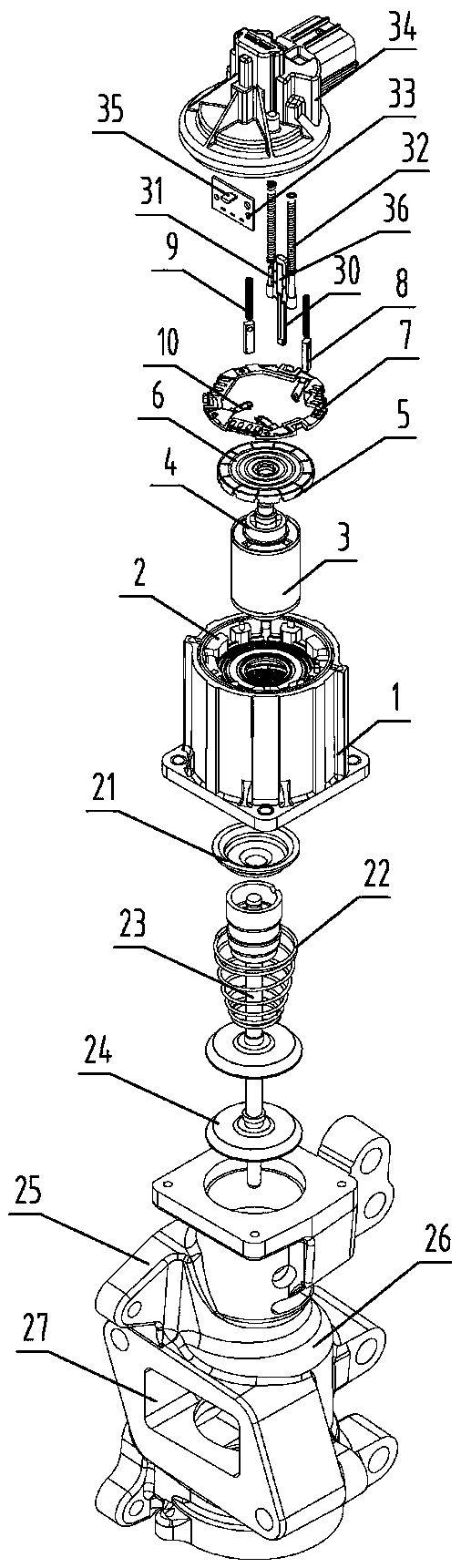 Fast EGR valve capable of being controlled precisely