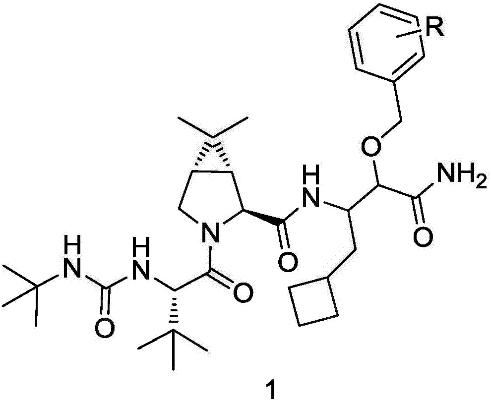 Intermediate I of anti-hepatitis C drug boceprevir and its preparation method and application