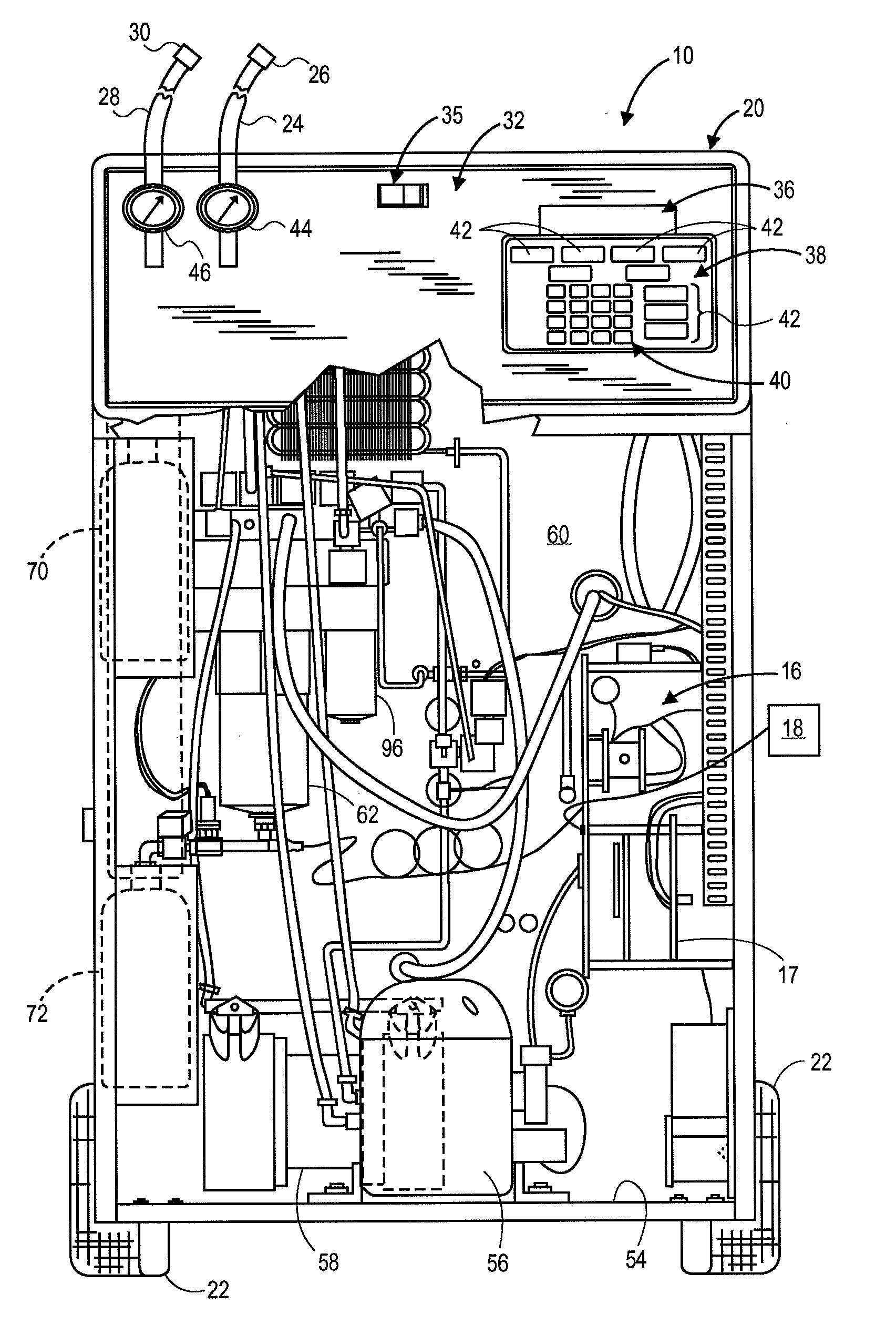 Method for using high pressure refrigerant for leak checking a system