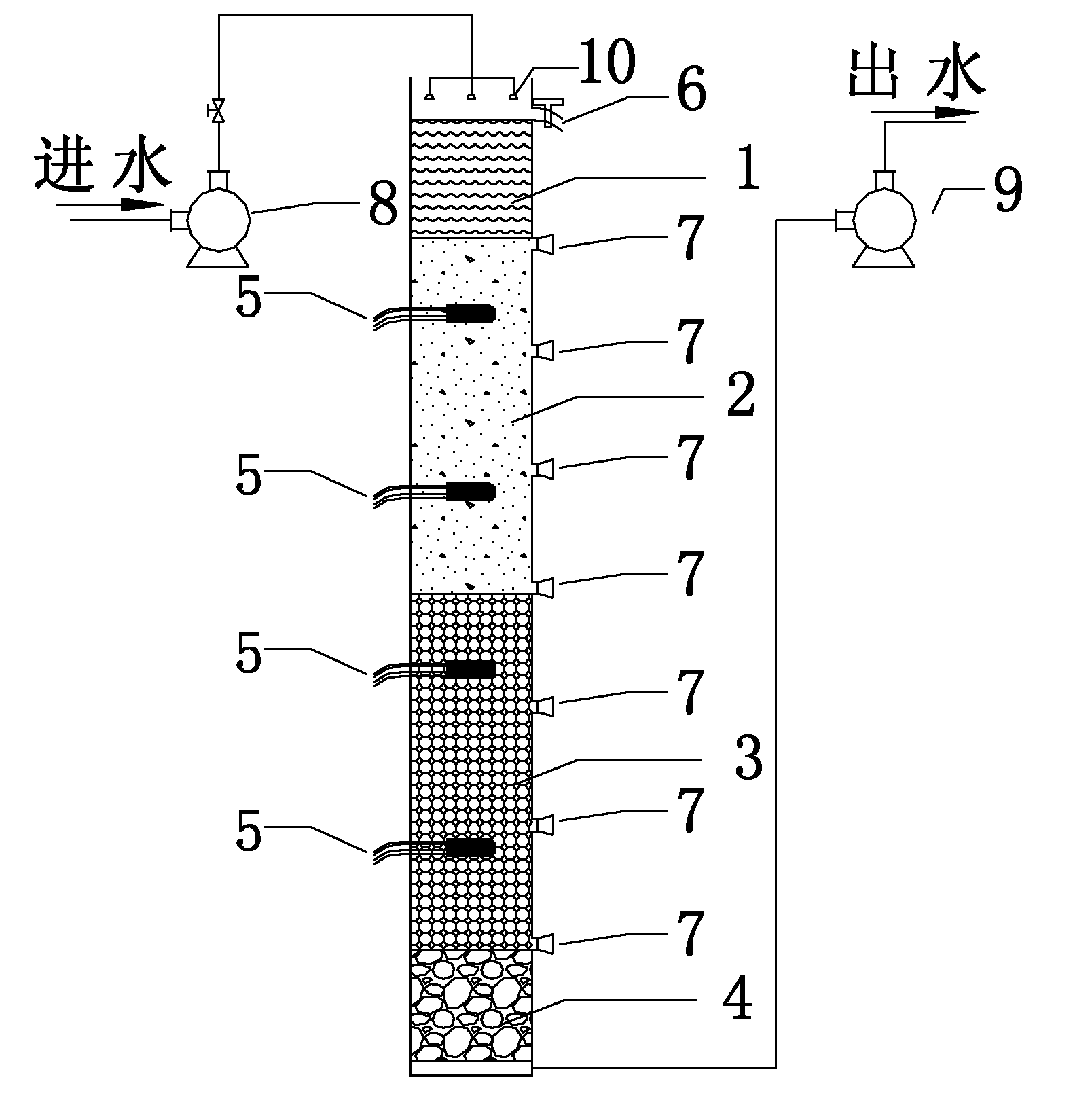 Artificial composite soil layer treatment system capable of reinforcing removal of endocrine disruptors