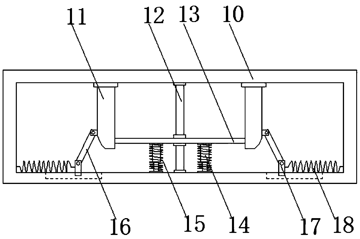 A shock-absorbing base for a large-scale mechanical equipment distribution box