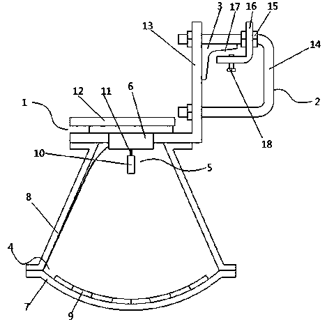 Online tower inclination monitoring device and monitoring method thereof