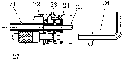 Multi-core quick connection type gas path round connector