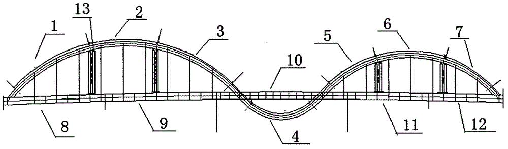 Construction method of hoisting arch-girder combined bridge