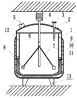 A kind of anti-stick wall reaction kettle