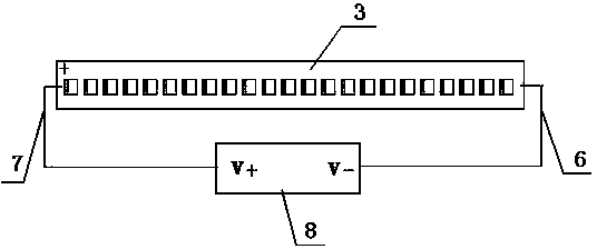 LED (Light-emitting diode) lamp tube electrode with easily determined LED polarity