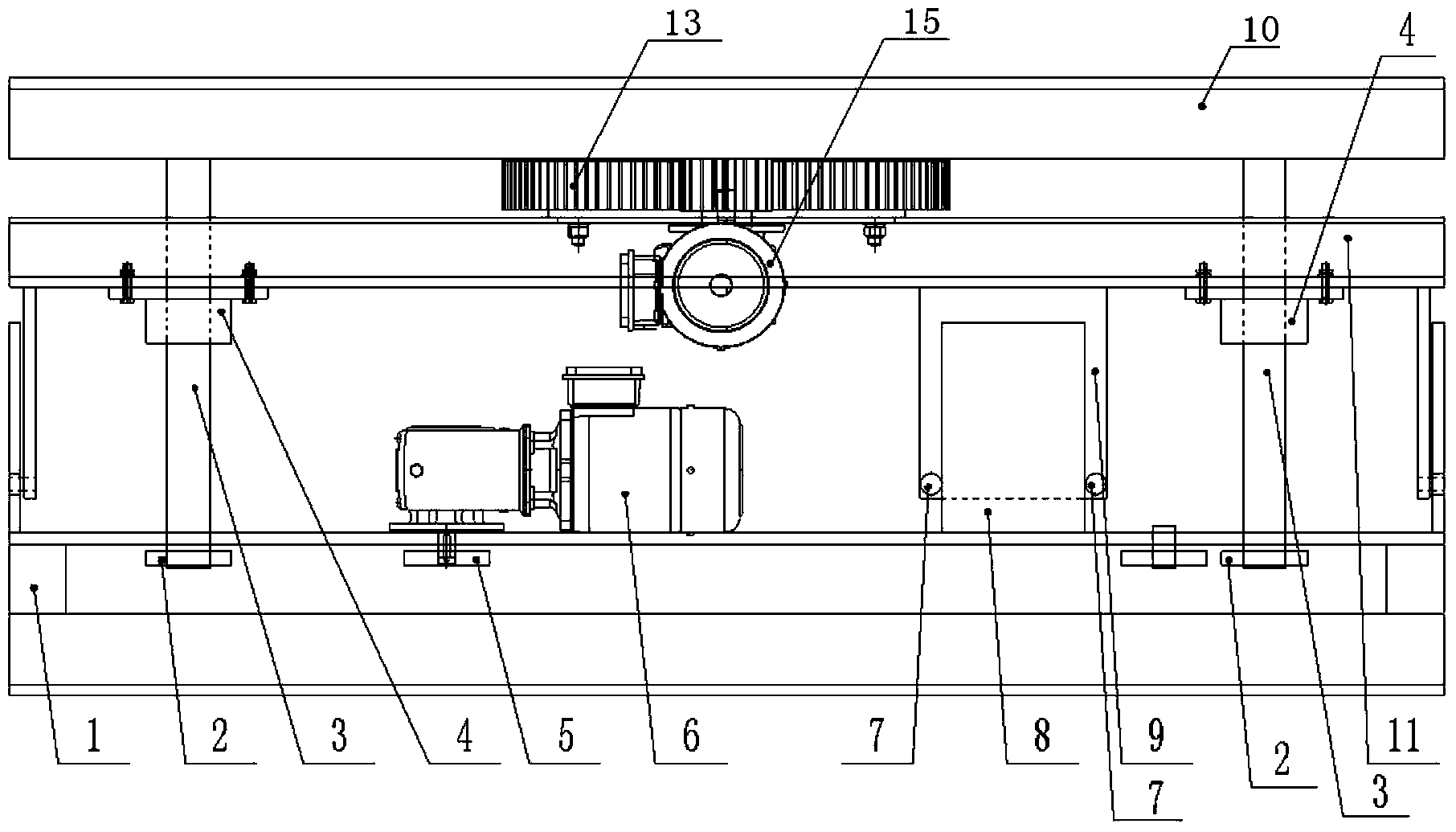 Automatic direction-changing lifting device for vehicle