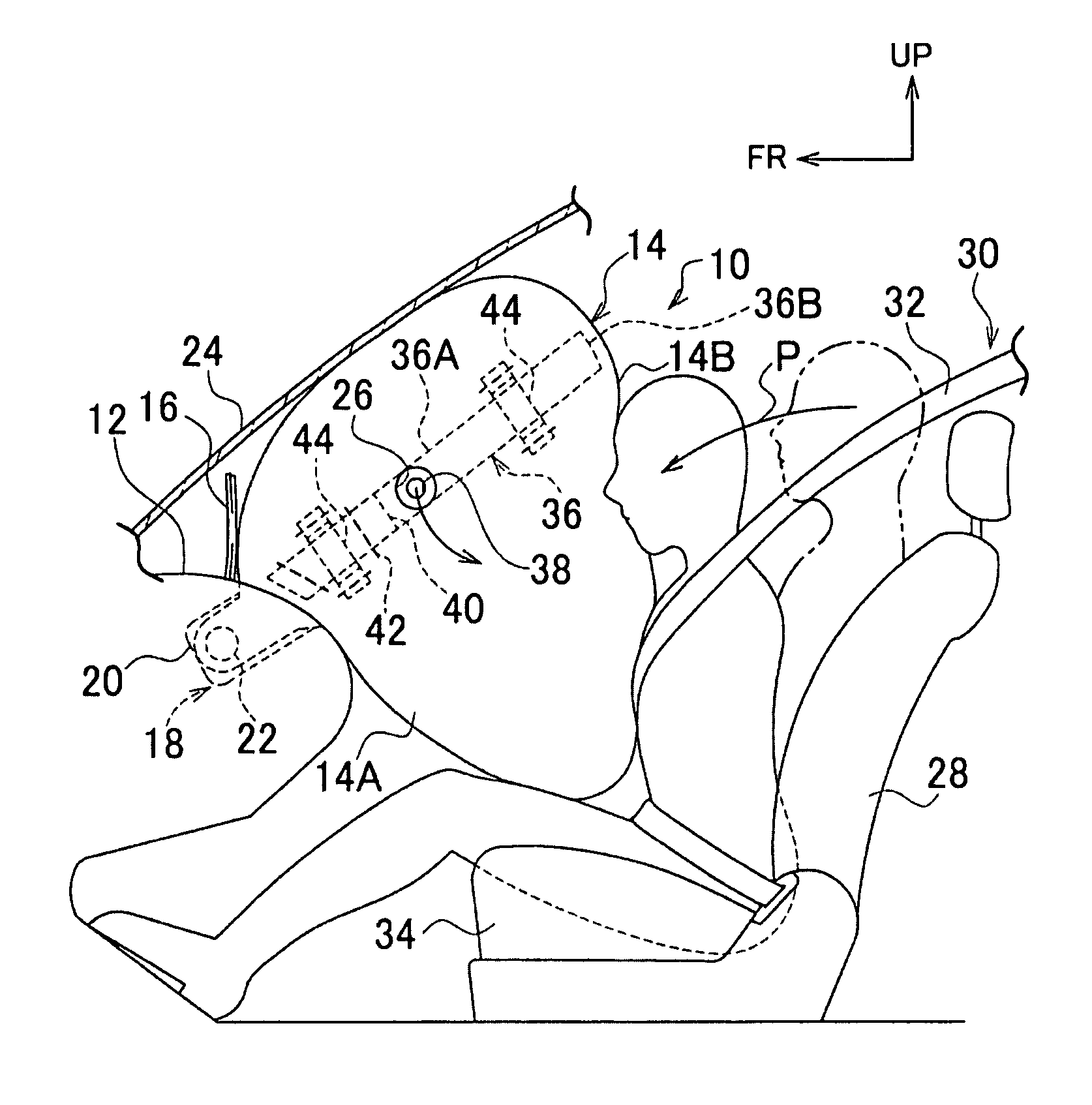 Vehicle airbag device