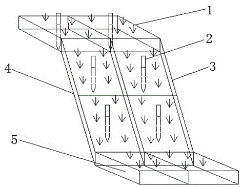 Steep slope reinforcement and protection device and paving method thereof