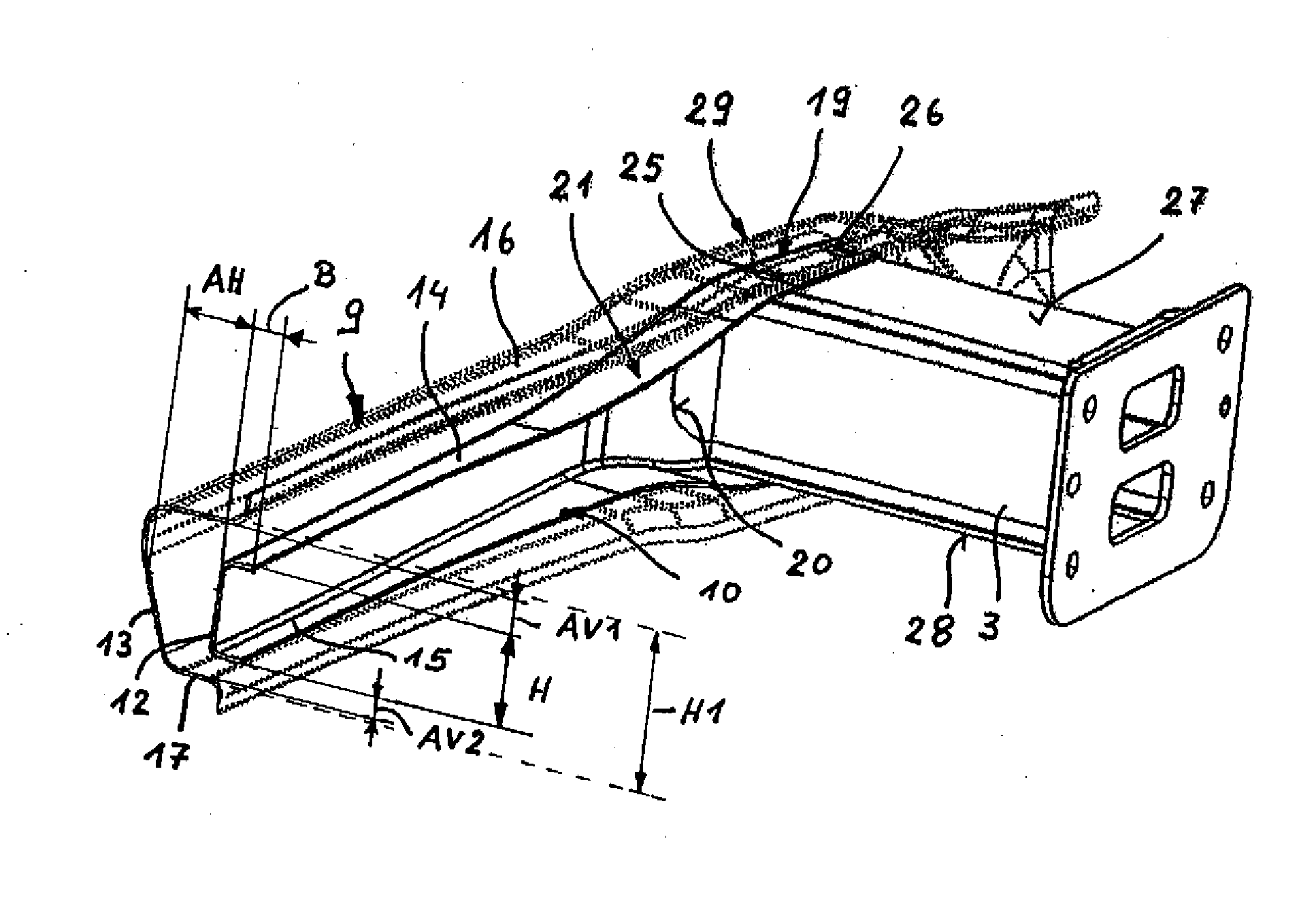 Bumper for a motor vehicle