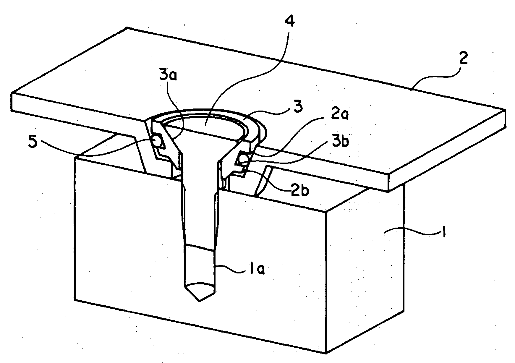 Waterproof structure for portion where members are tightened with screw