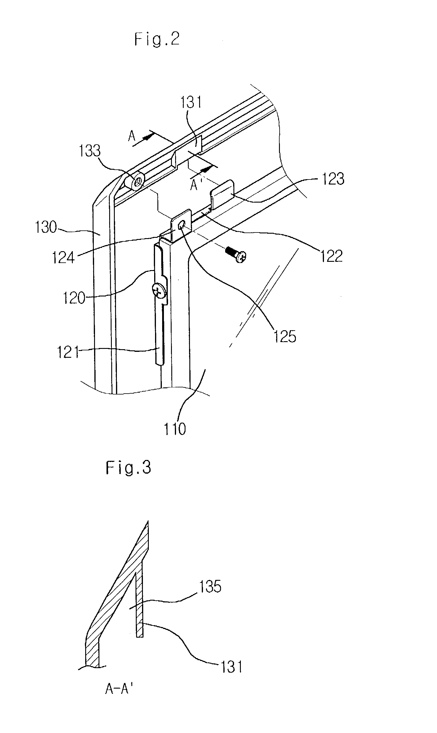 Structure for mounting flat display module and method thereof