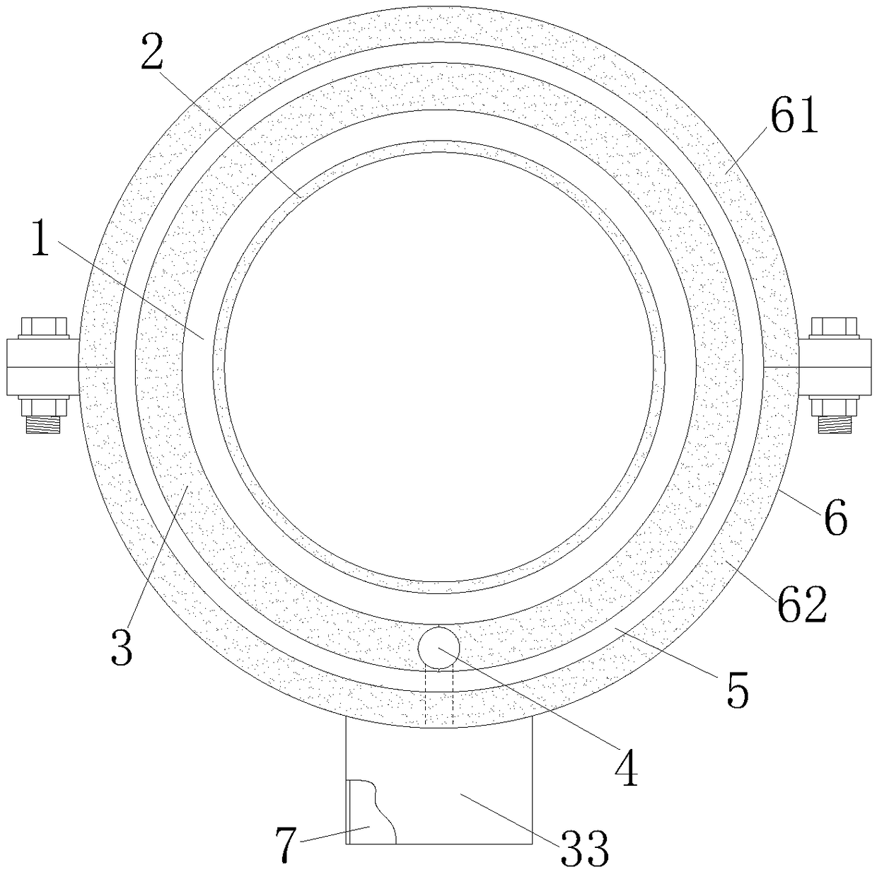 Steam conveying energy-saving thermal-insulation pipeline used for zinc sulfate production