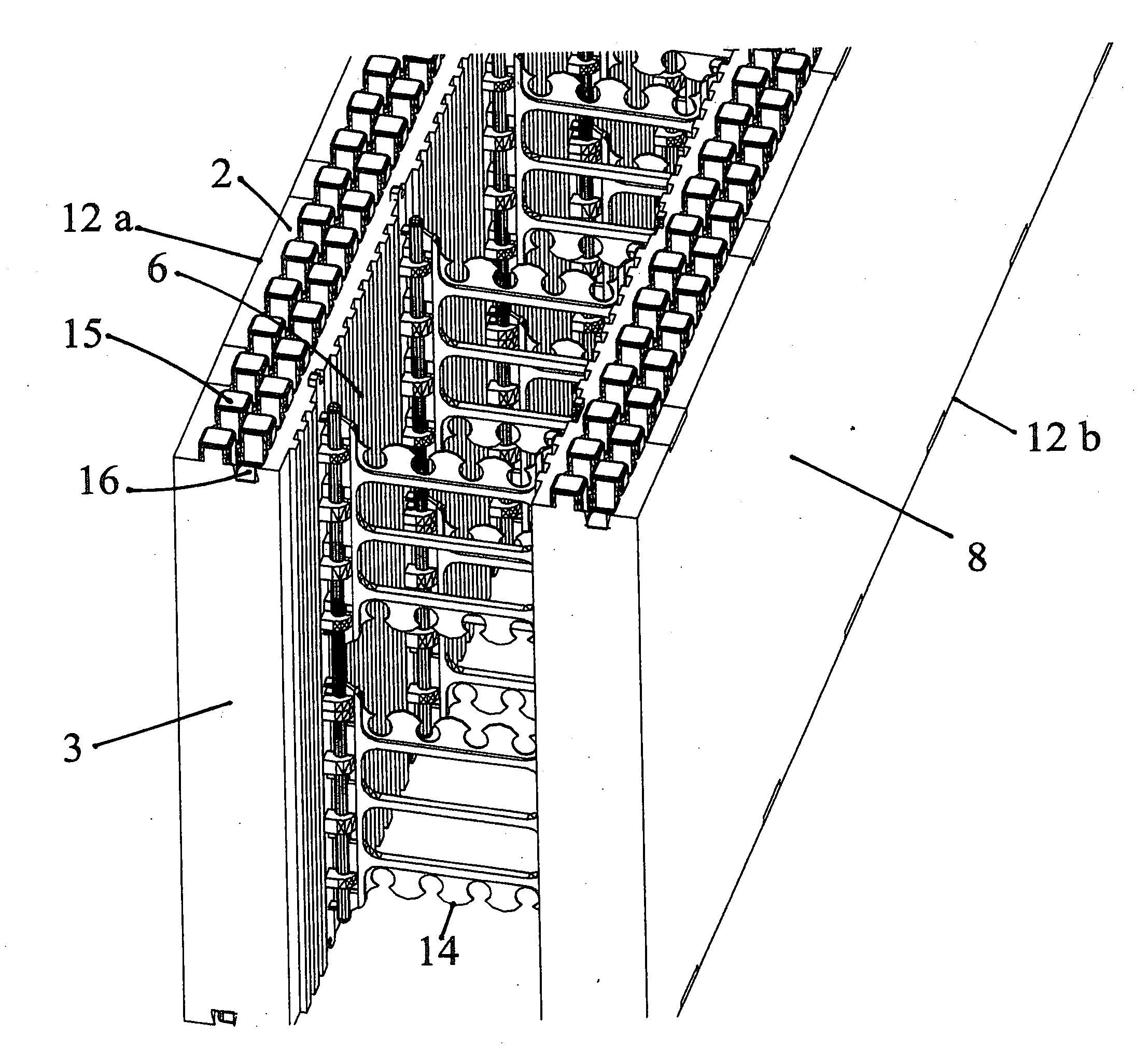 Insulated concrete wall forming system and hinged bridging webs