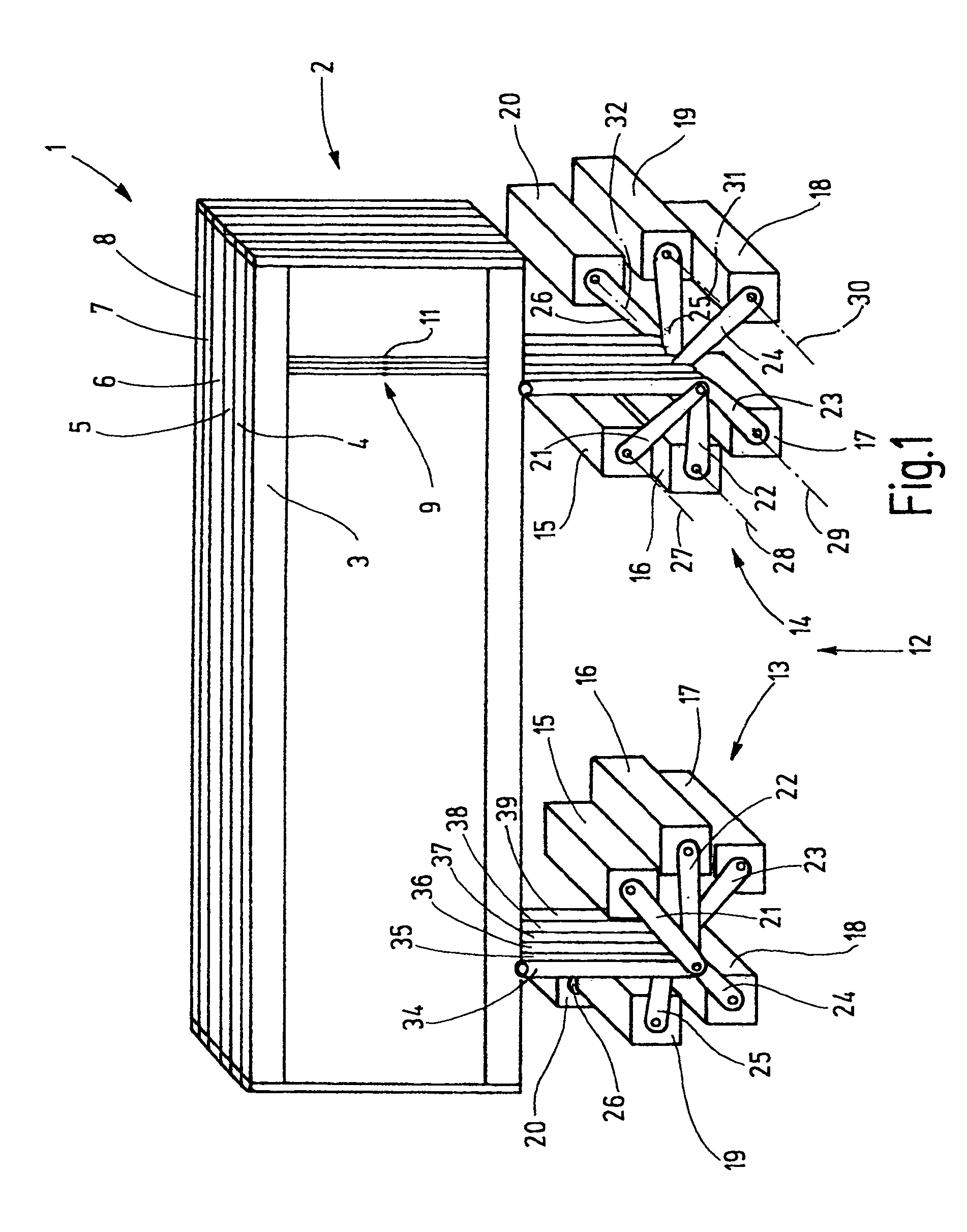 Shed-forming device for a power loom