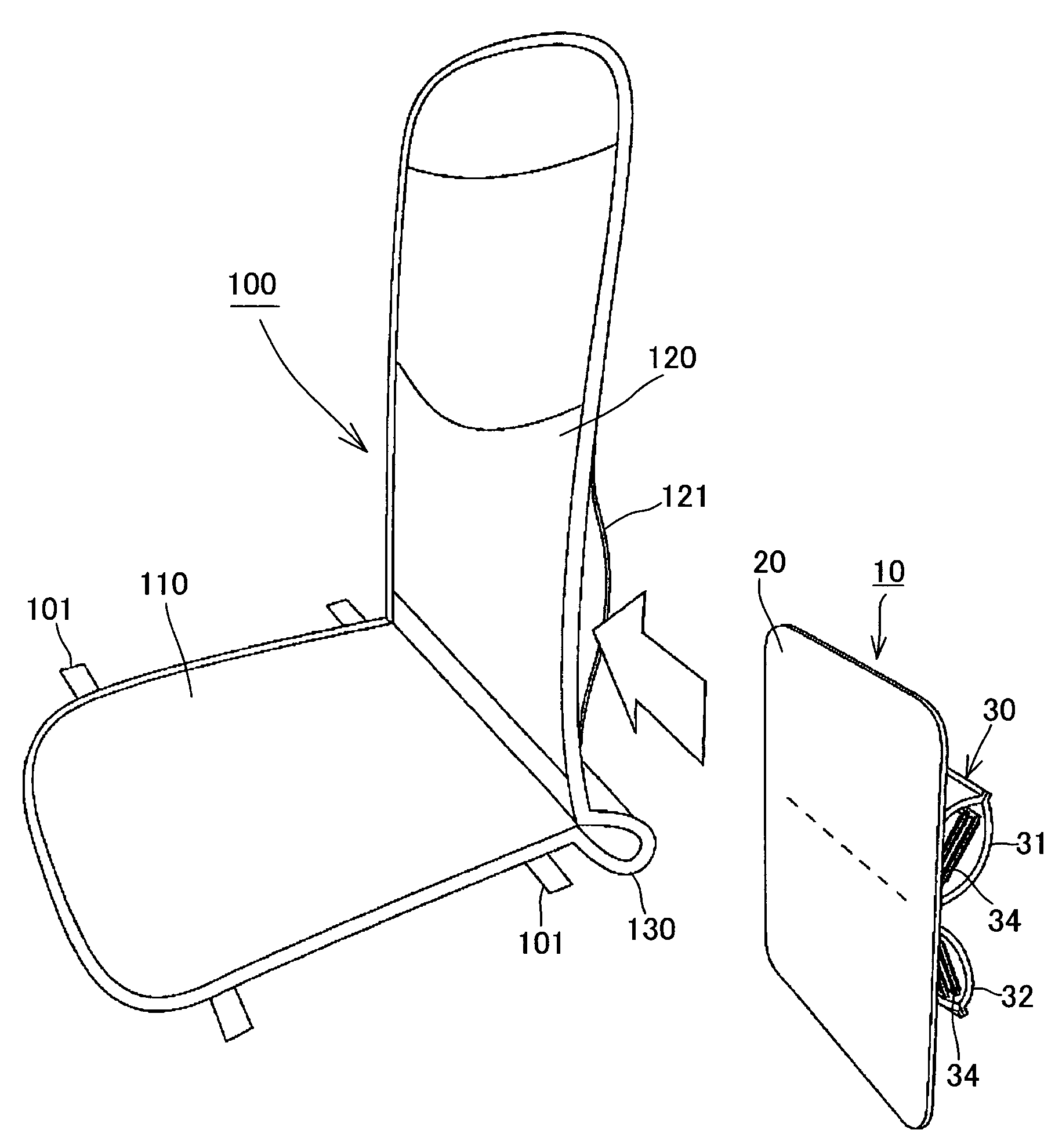 Lumbar support, cushion for seat, and seat structure