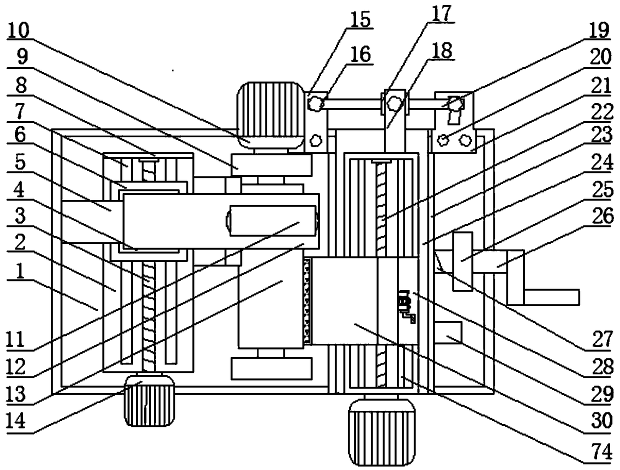 Efficient cleaning, grinding and dust removing device