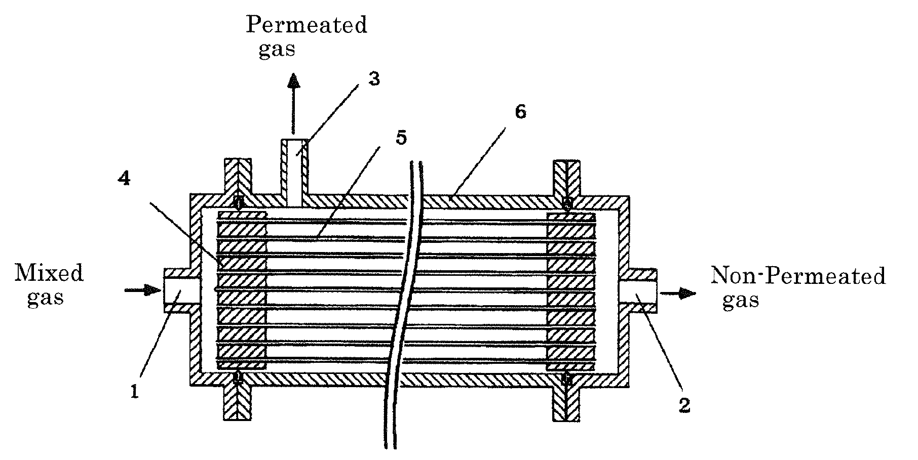 Solvent-resistant asymmetric hollow fiber gas separation membrane, and method for production thereof