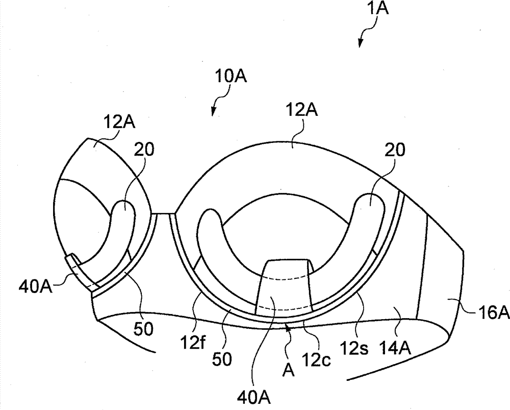 Garment having cup parts