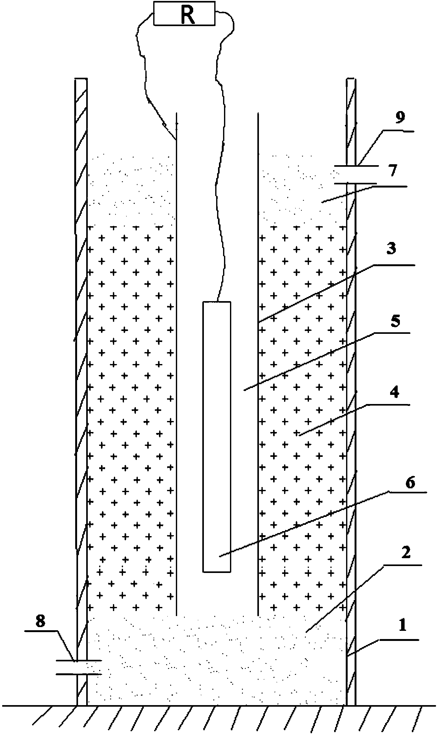 Acid mine waste water treating device