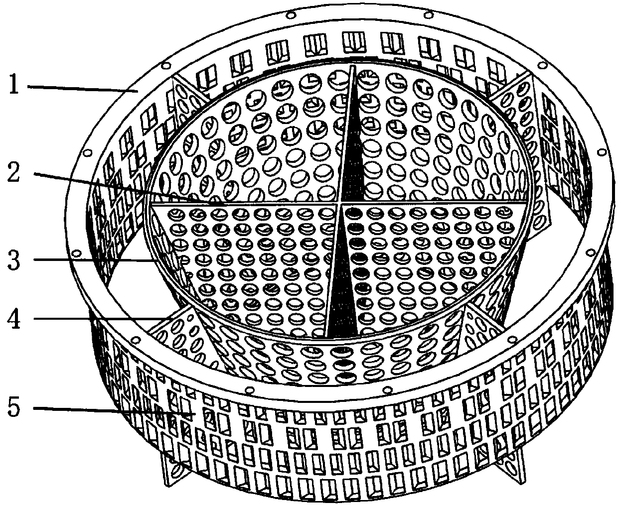 Pressurized water nuclear reactor nested component