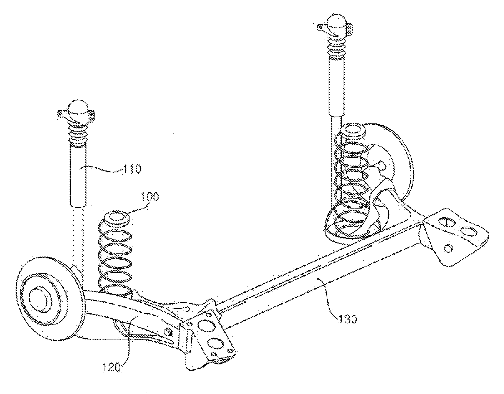 Torsion beam of suspension