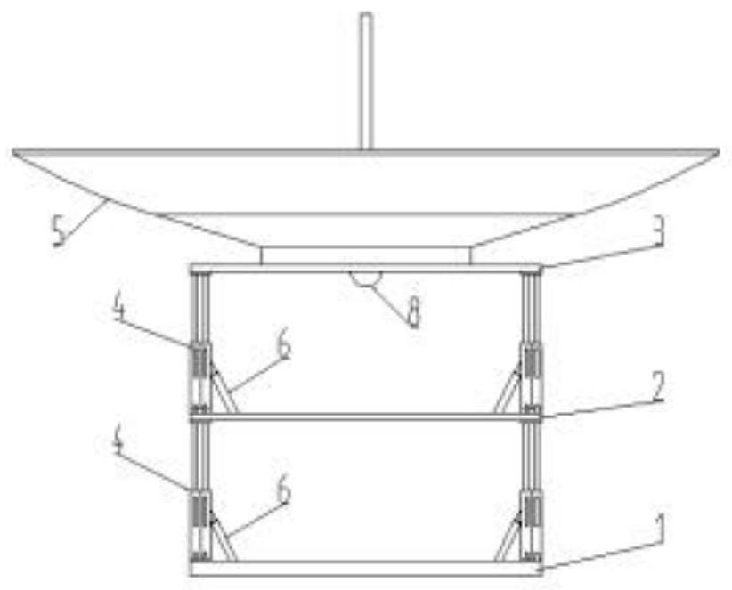 Combined inclined platform type large antenna