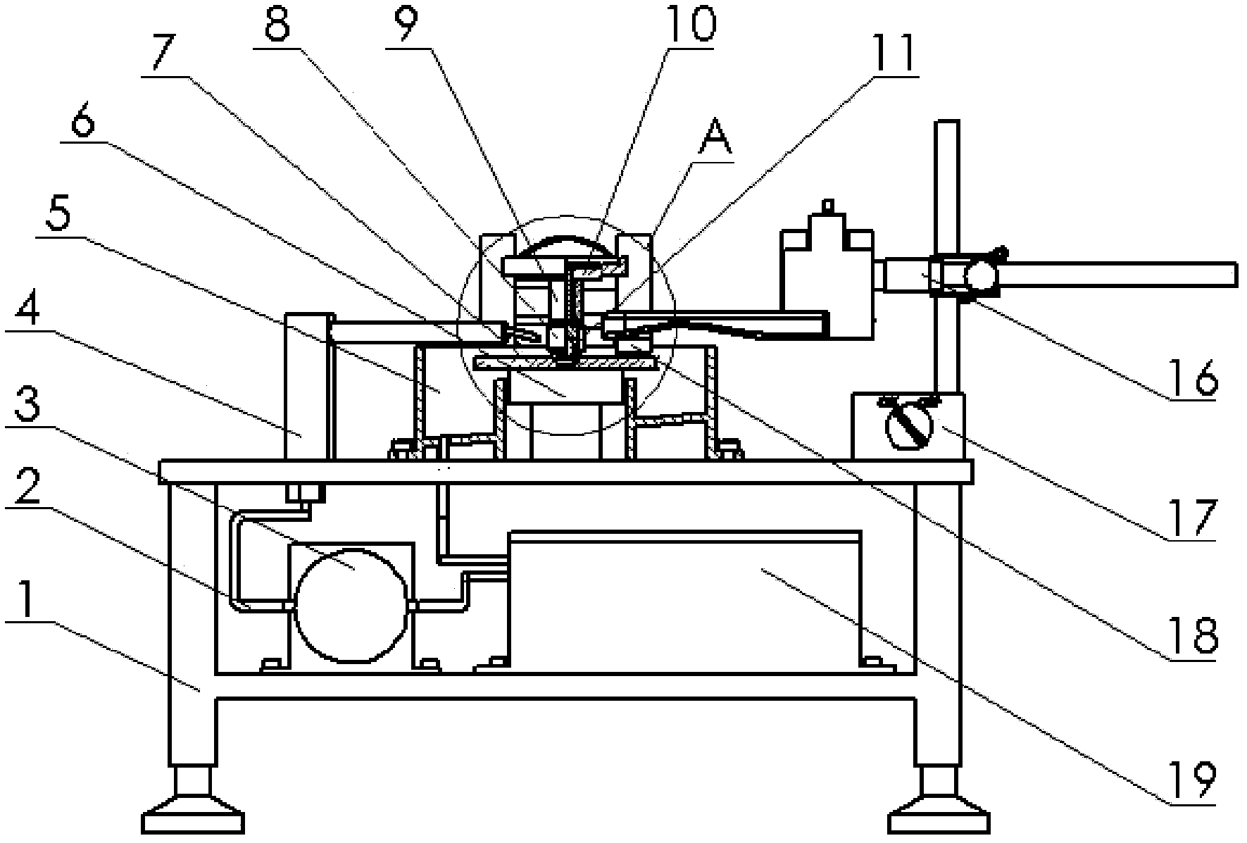 Frictional abrasion tester used for abrasion in-site measurement