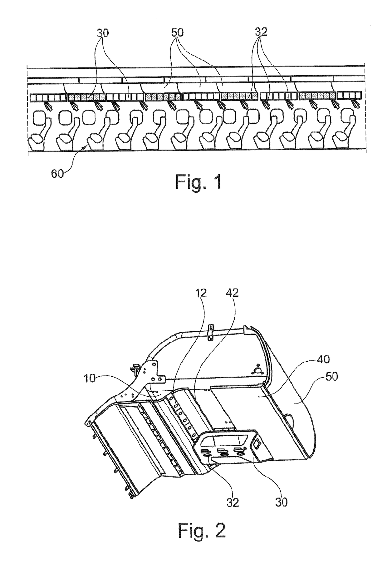 Air transmission system for flexible passenger supply units